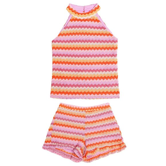 NWT Mia New York Crochet Tank and Short Set - Picture 1 of 3